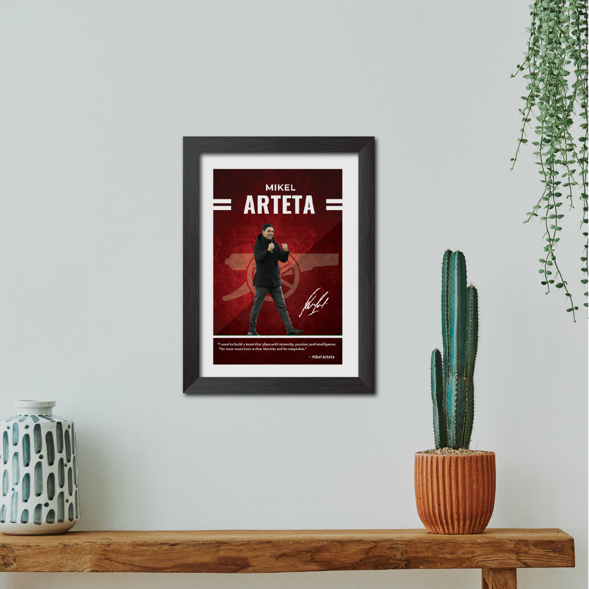 Mikel Arteta Quotes Arsenal Football Club Poster Framed Painting
