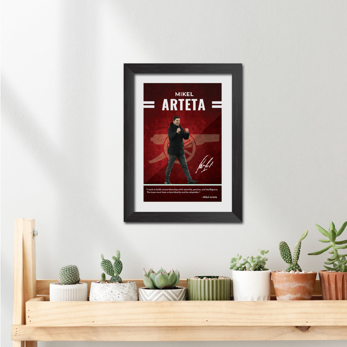 Mikel Arteta Quotes Arsenal Football Club Poster Framed Painting
