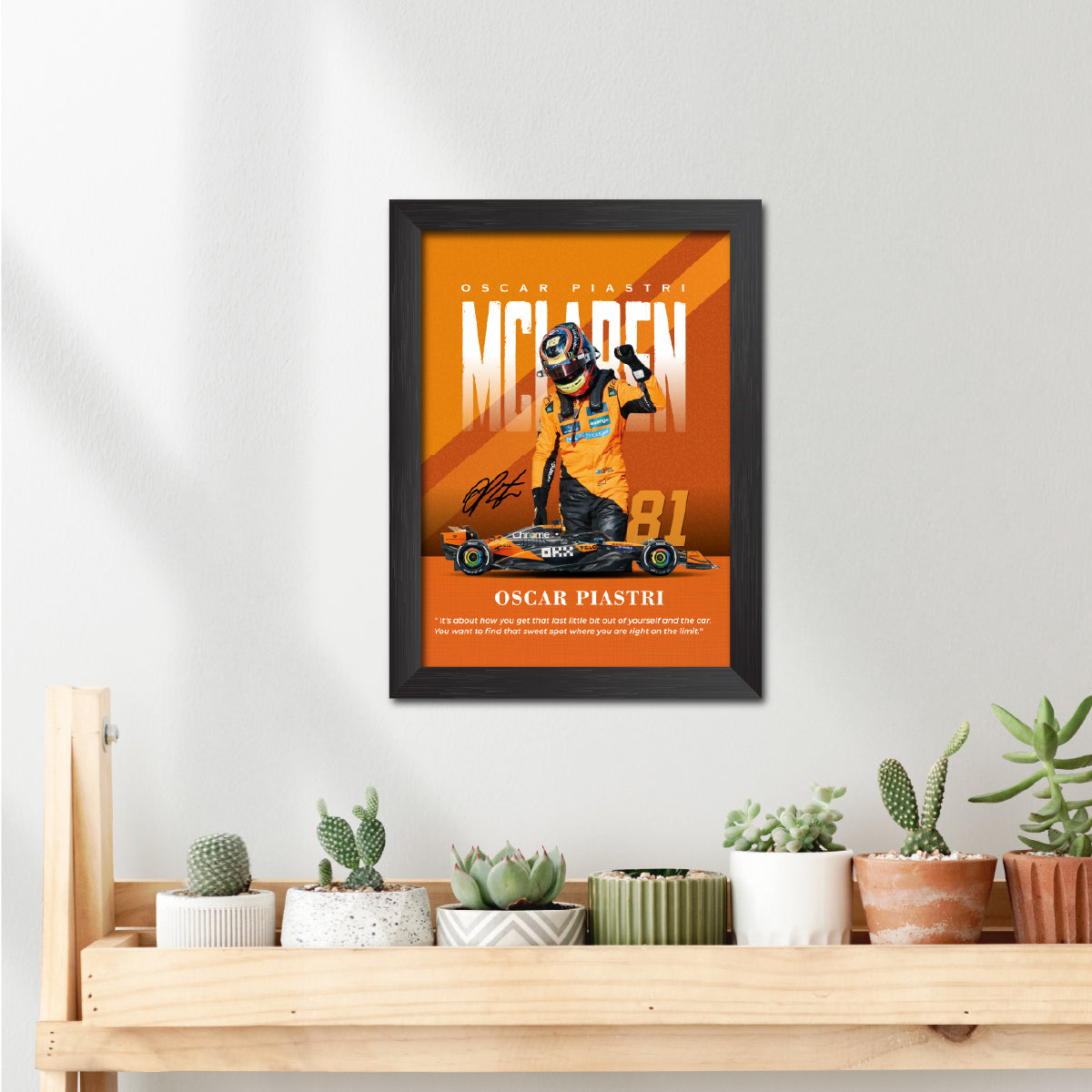 Oscar Piastri Quotes F1 Racing Poster Framed Painting