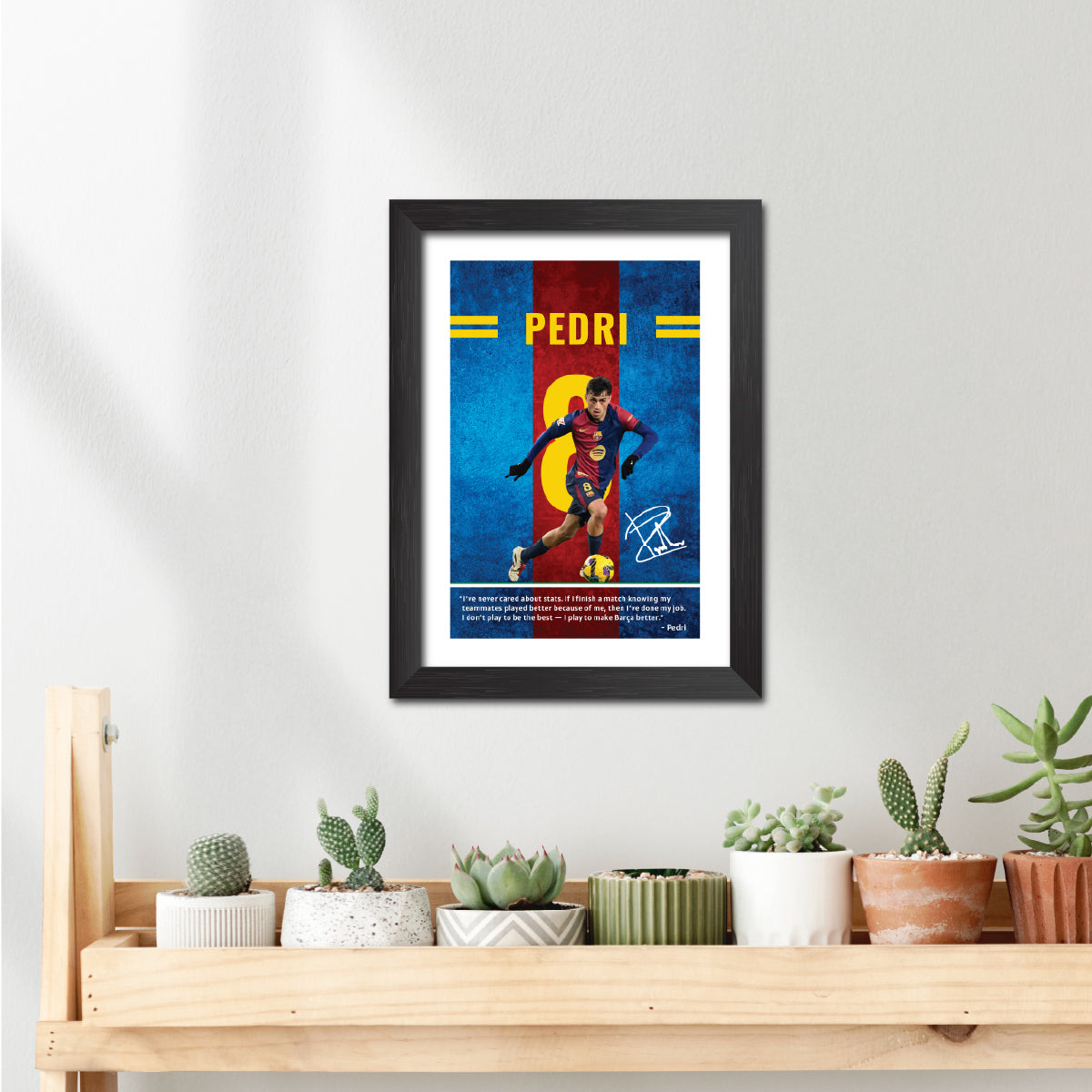 Pedri Quotes Barcelona Football Poster Framed Painting