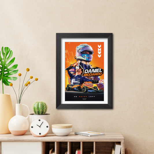 Daniel Riccardo F1 Racing Poster Framed Painting