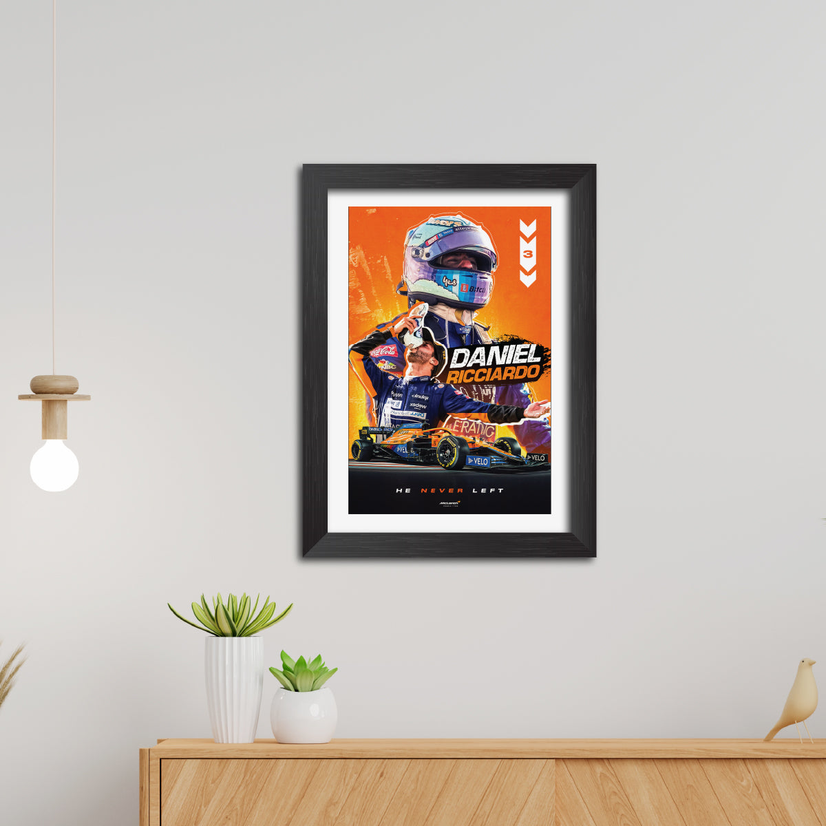Daniel Riccardo F1 Racing Poster Framed Painting