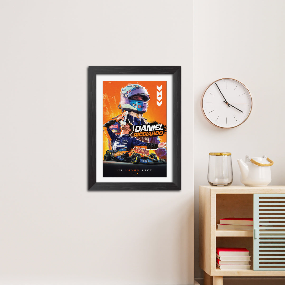 Daniel Riccardo F1 Racing Poster Framed Painting