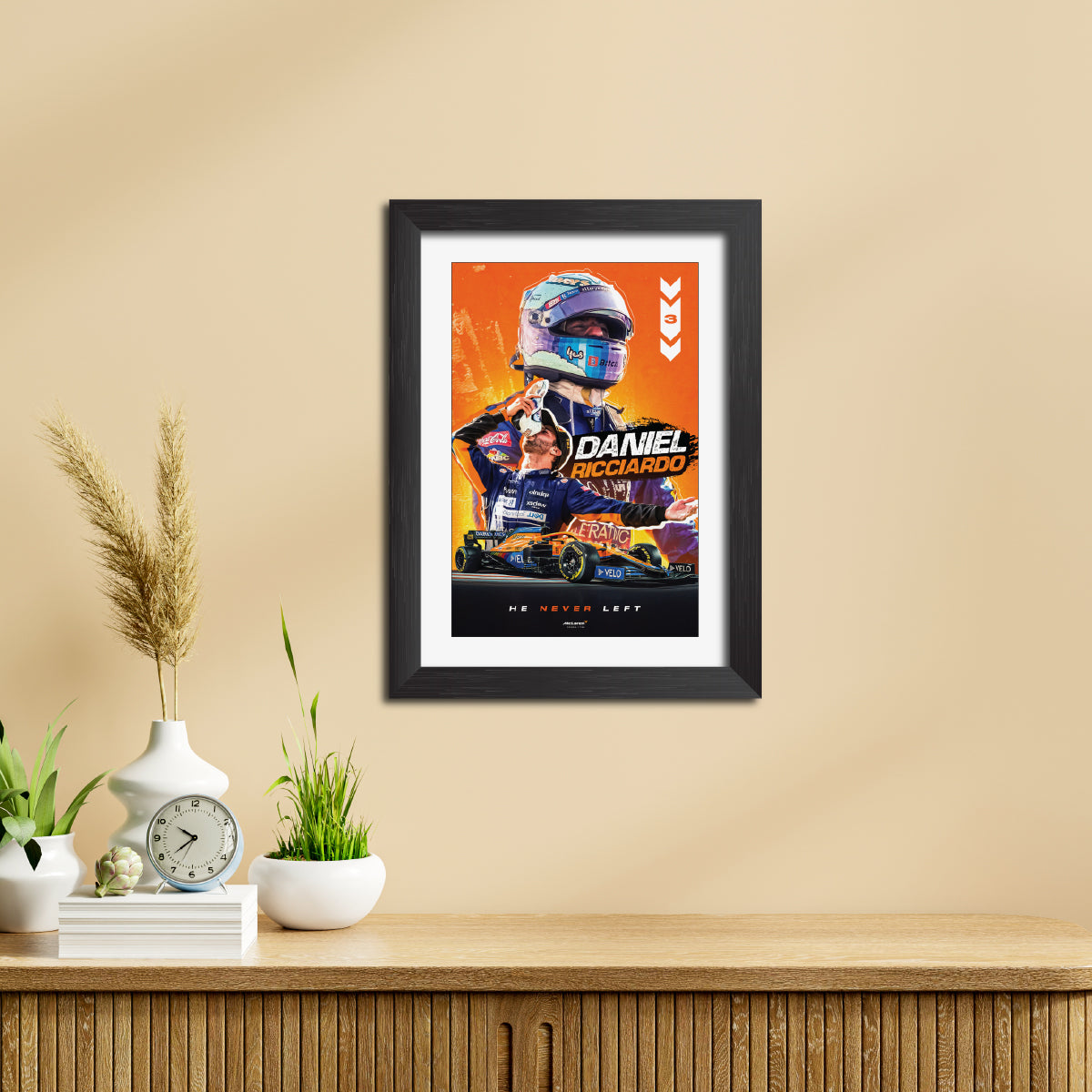 Daniel Riccardo F1 Racing Poster Framed Painting