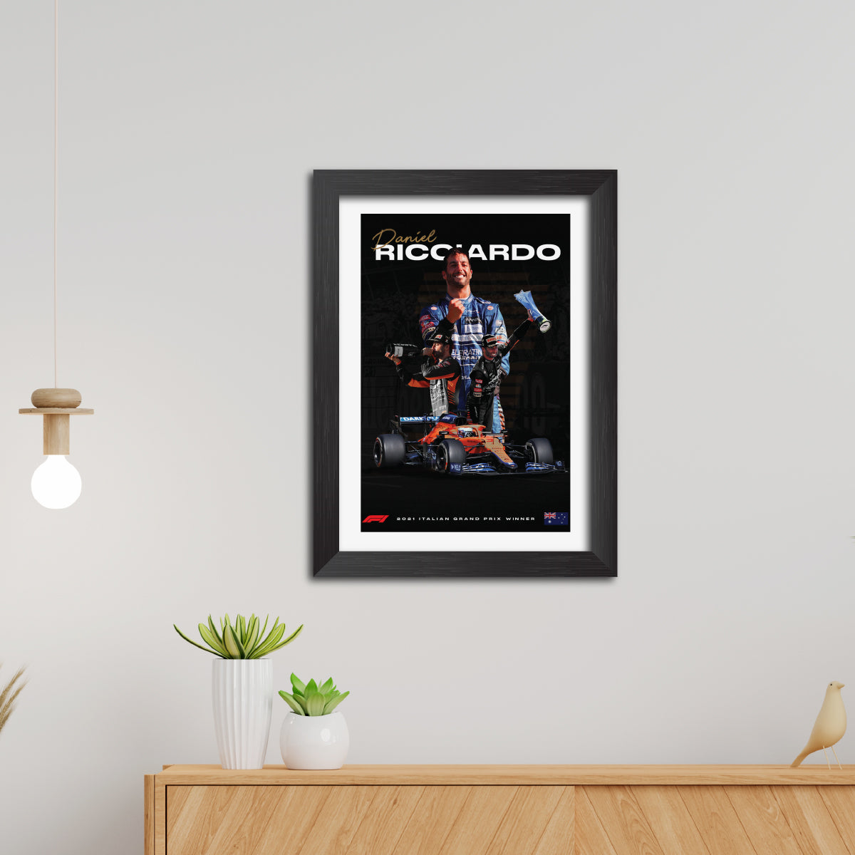 Daniel Riccardo F1 Racing Poster Framed Painting
