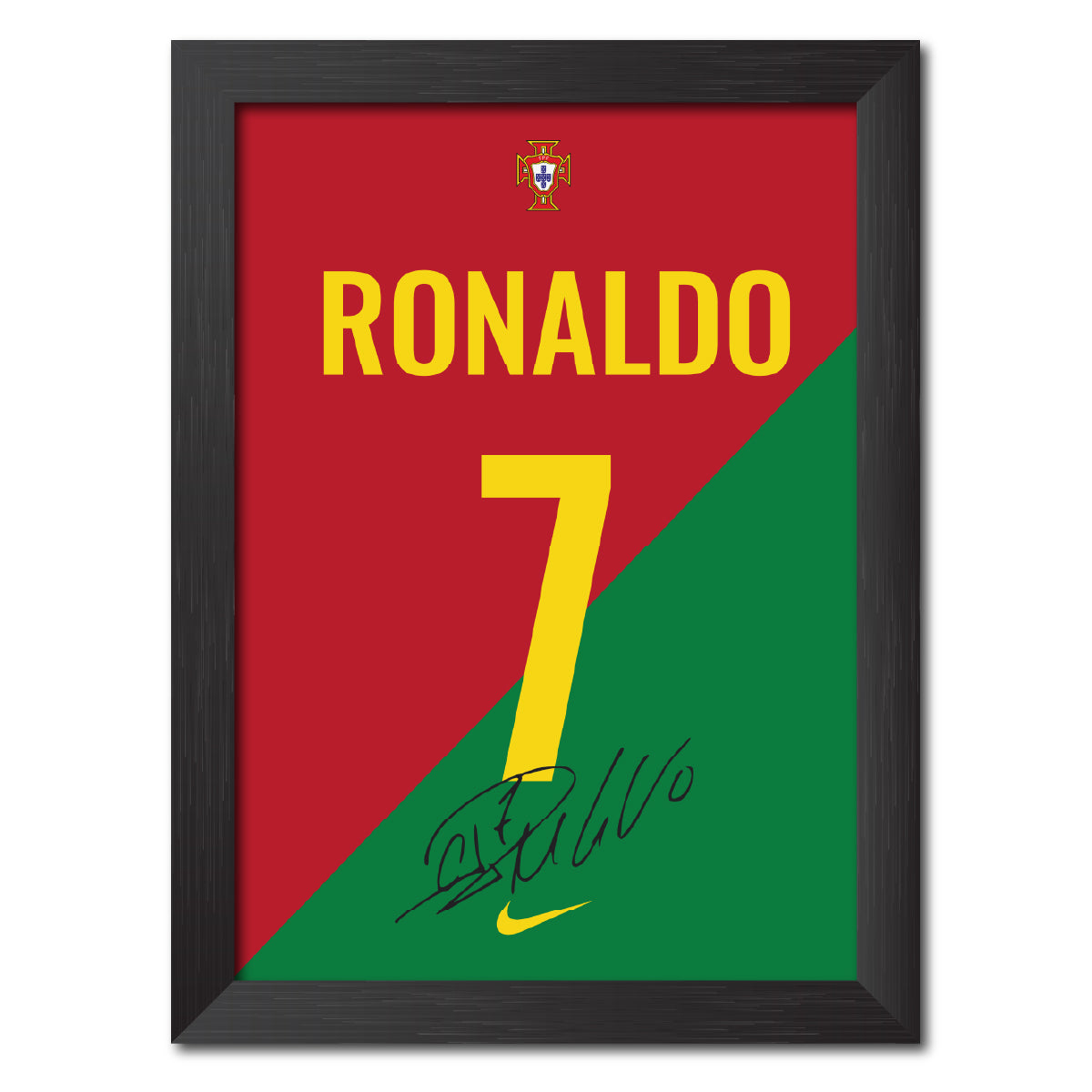 Cristiano Ronaldo Portugal Football Jersey Printed Poster Framed Painting