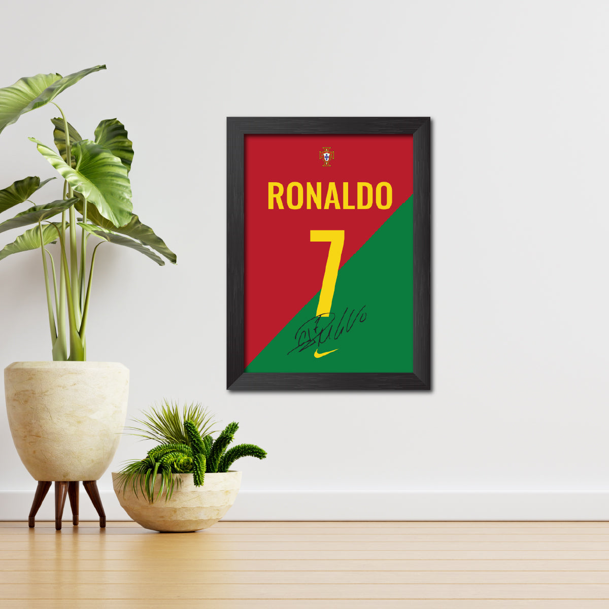 Cristiano Ronaldo Portugal Football Jersey Printed Poster Framed Painting