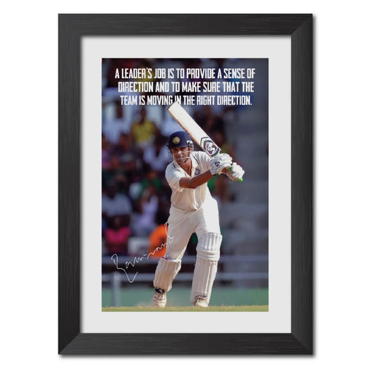 Rahul Dravid Quotes India Cricket Team Poster Framed Painting