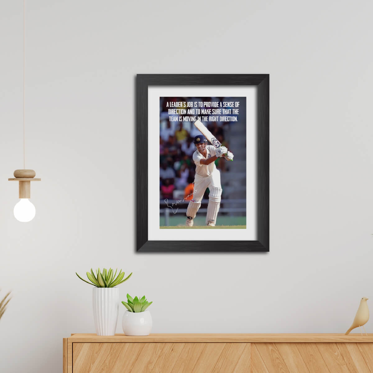 Rahul Dravid Quotes India Cricket Team Poster Framed Painting