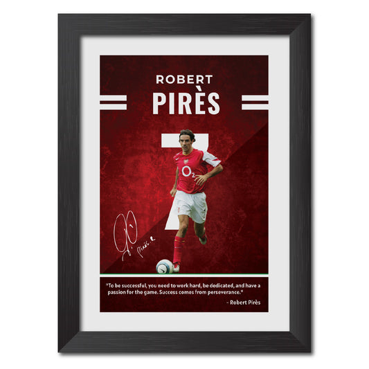 Robert Pires Quotes Arsenal Football Club Poster Framed Painting