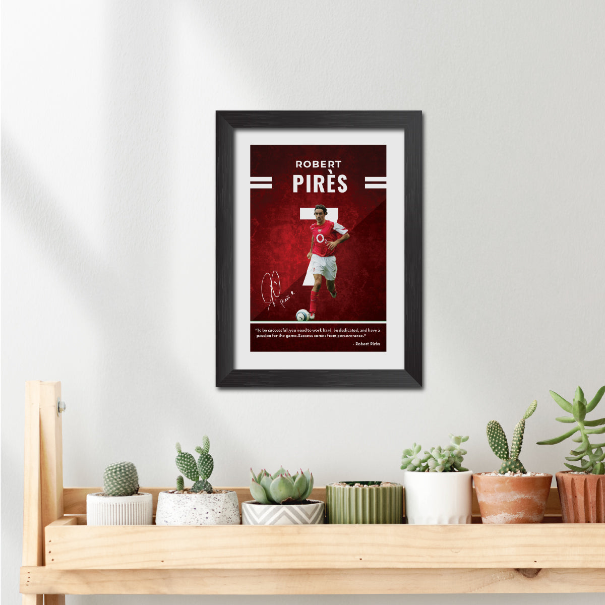 Robert Pires Quotes Arsenal Football Club Poster Framed Painting