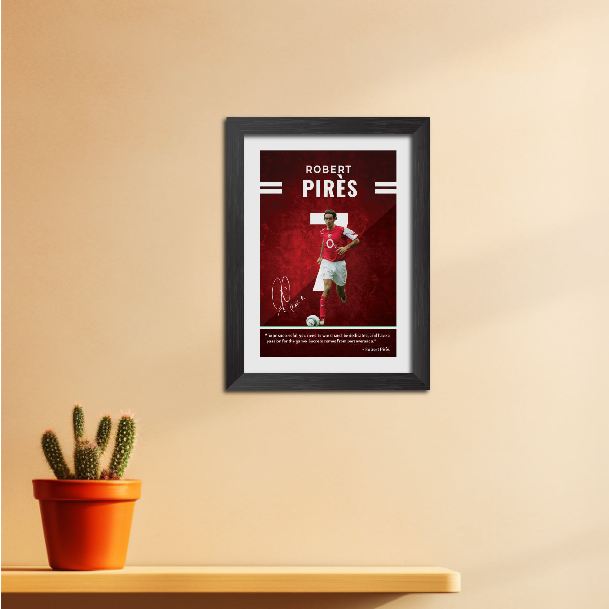 Robert Pires Quotes Arsenal Football Club Poster Framed Painting