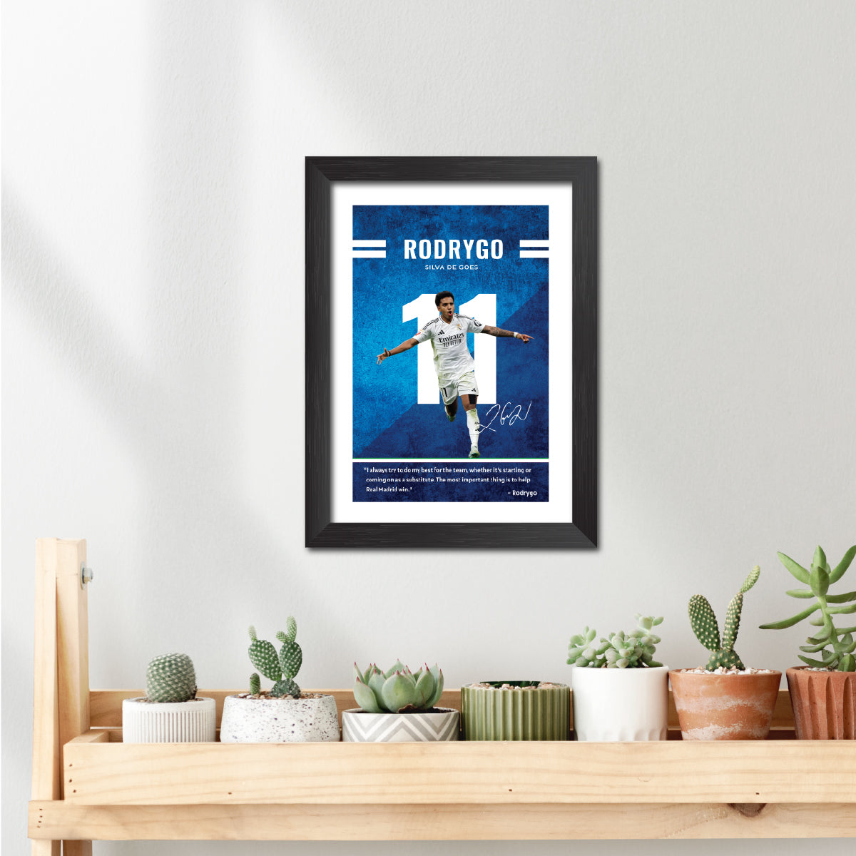 Rodrygo Quotes Real Madrid Football Poster Framed Painting
