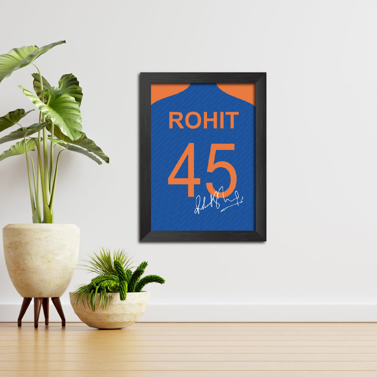 Rohit Sharma T20 Worldcup Jersey Poster Framed Painting