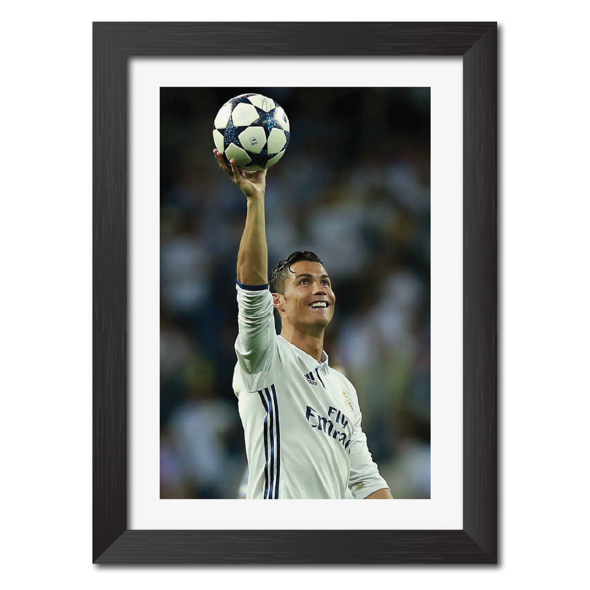 Cristiano Ronaldo Real Madrid Celebration Football Poster Framed Painting