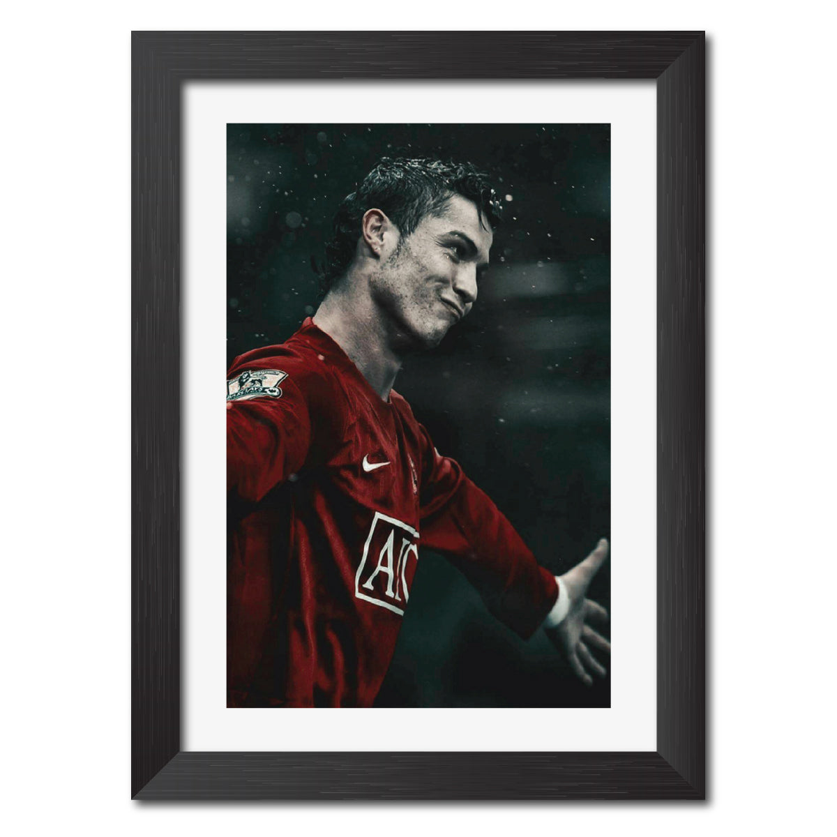 Cristiano Ronaldo Celebration Manchester United Football Club Poster Framed Painting