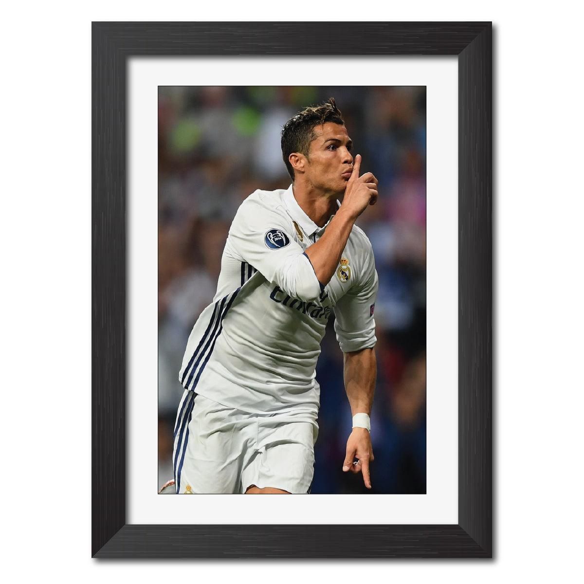 Cristiano Ronaldo Celebration Real Madrid Football Poster Framed Painting
