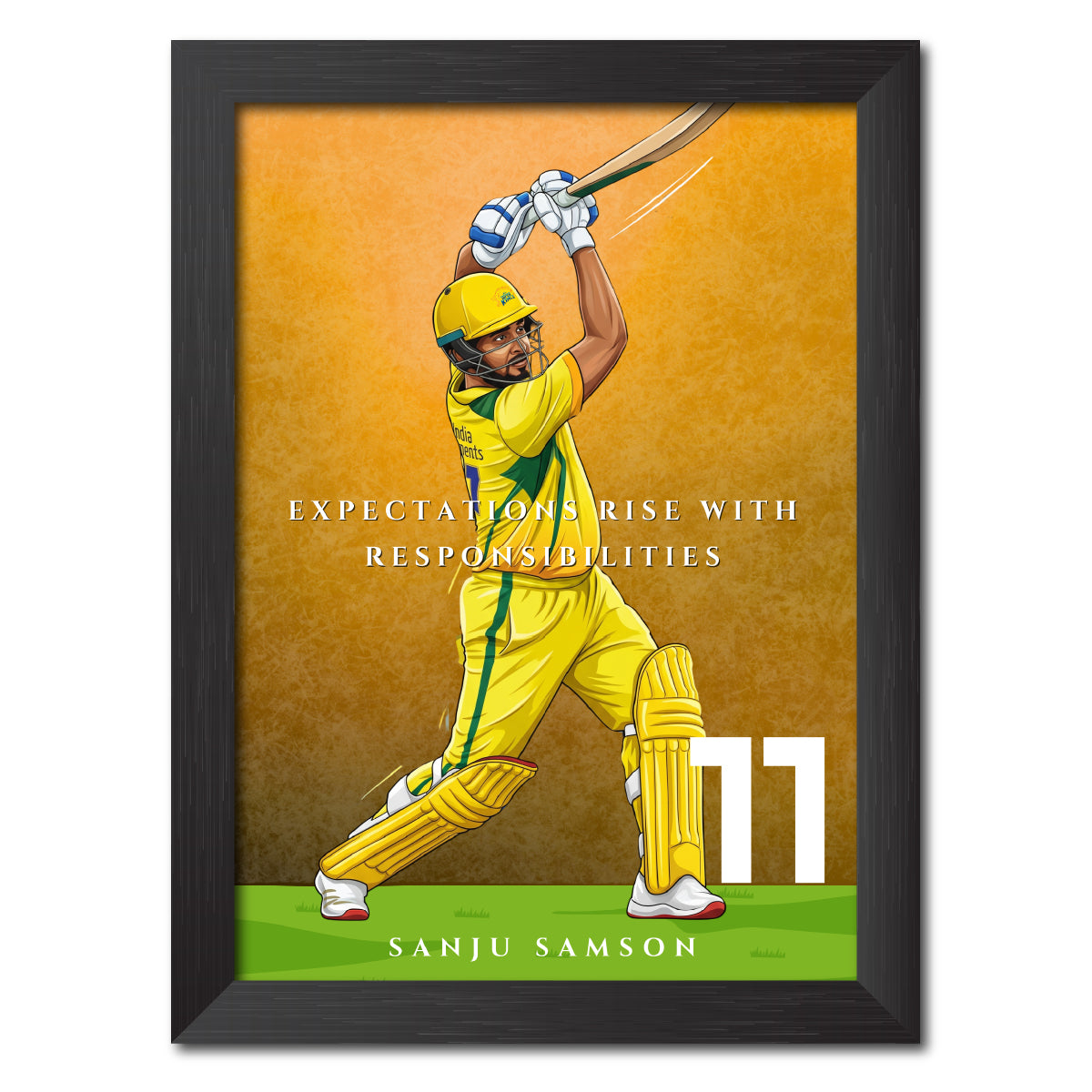 Sanju Samson Chennai T20 Cricket Team Poster Framed Painting