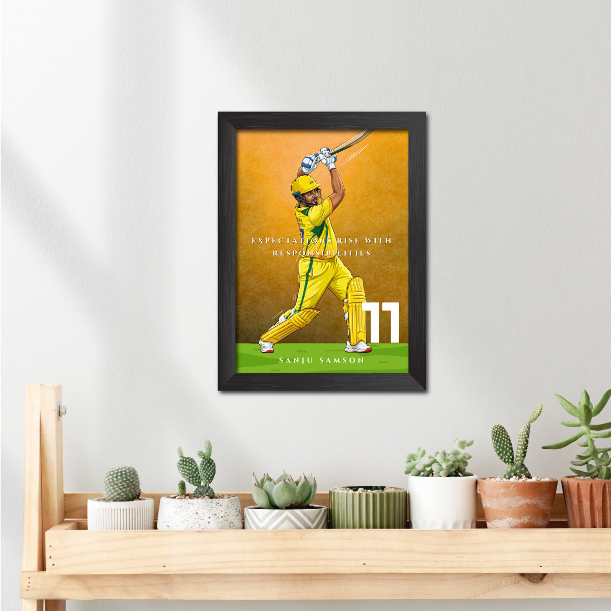 Sanju Samson Chennai T20 Cricket Team Poster Framed Painting