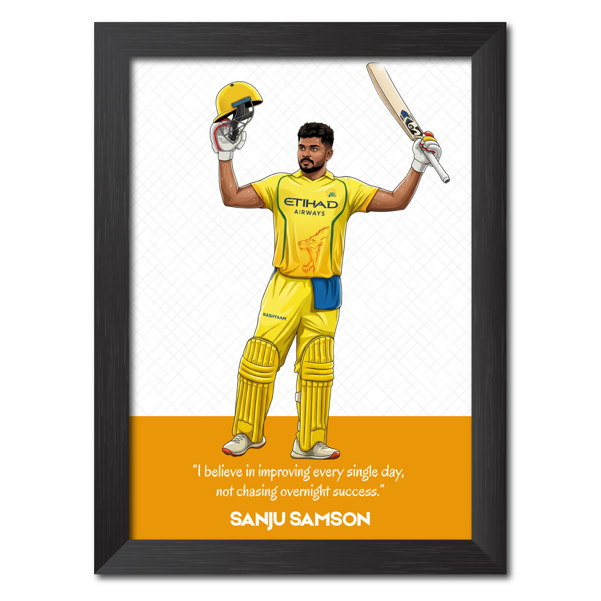 Sanju Samson Chennai T20 Cricket Team Poster Framed Painting