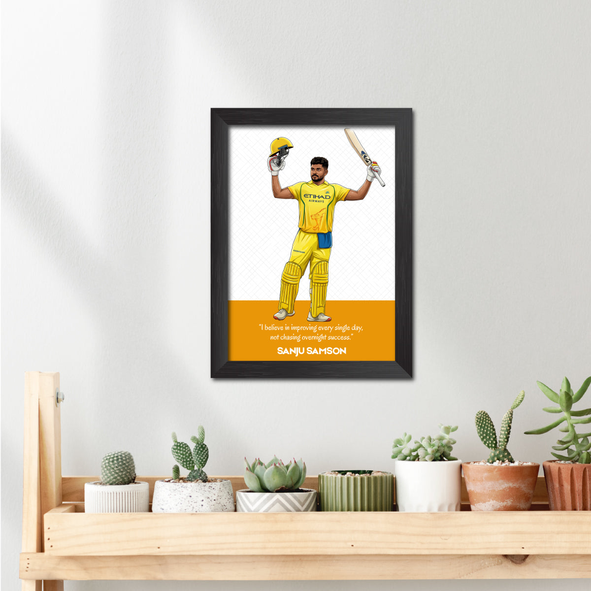 Sanju Samson Chennai T20 Cricket Team Poster Framed Painting