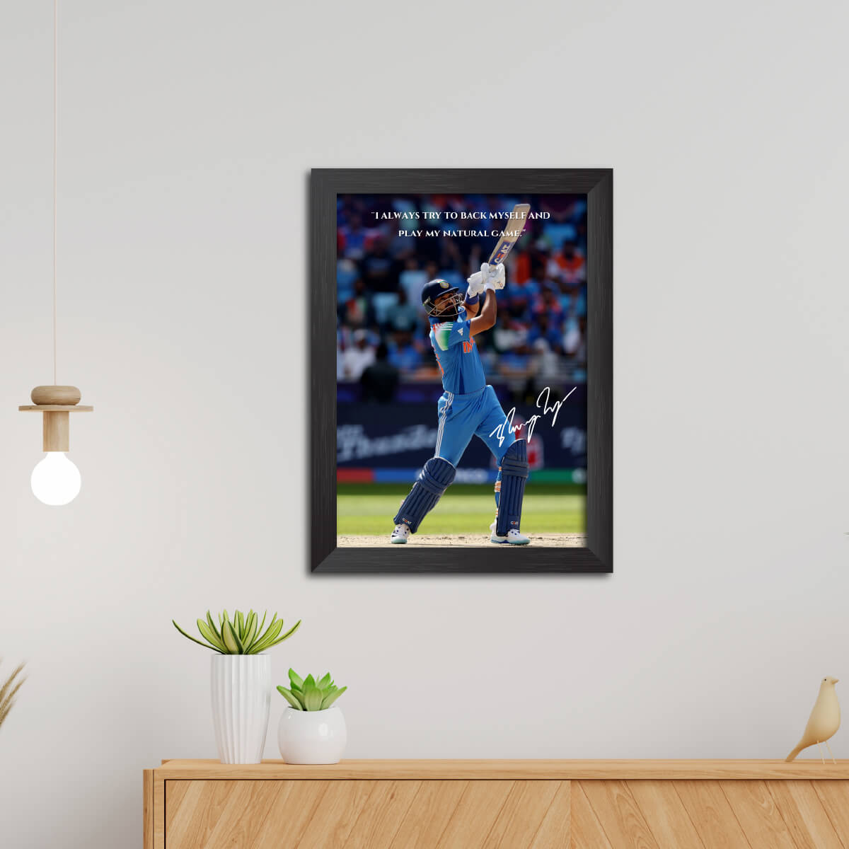 Shreyas Iyer Quotes India Cricket Team Poster Framed Painting