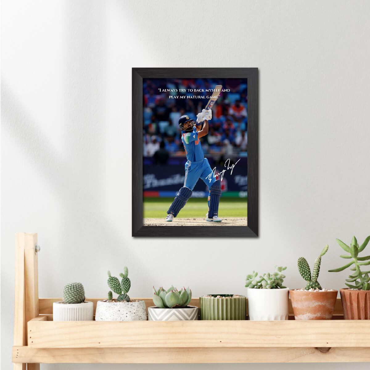Shreyas Iyer Quotes India Cricket Team Poster Framed Painting
