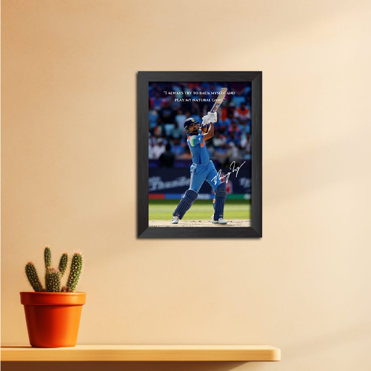 Shreyas Iyer Quotes India Cricket Team Poster Framed Painting