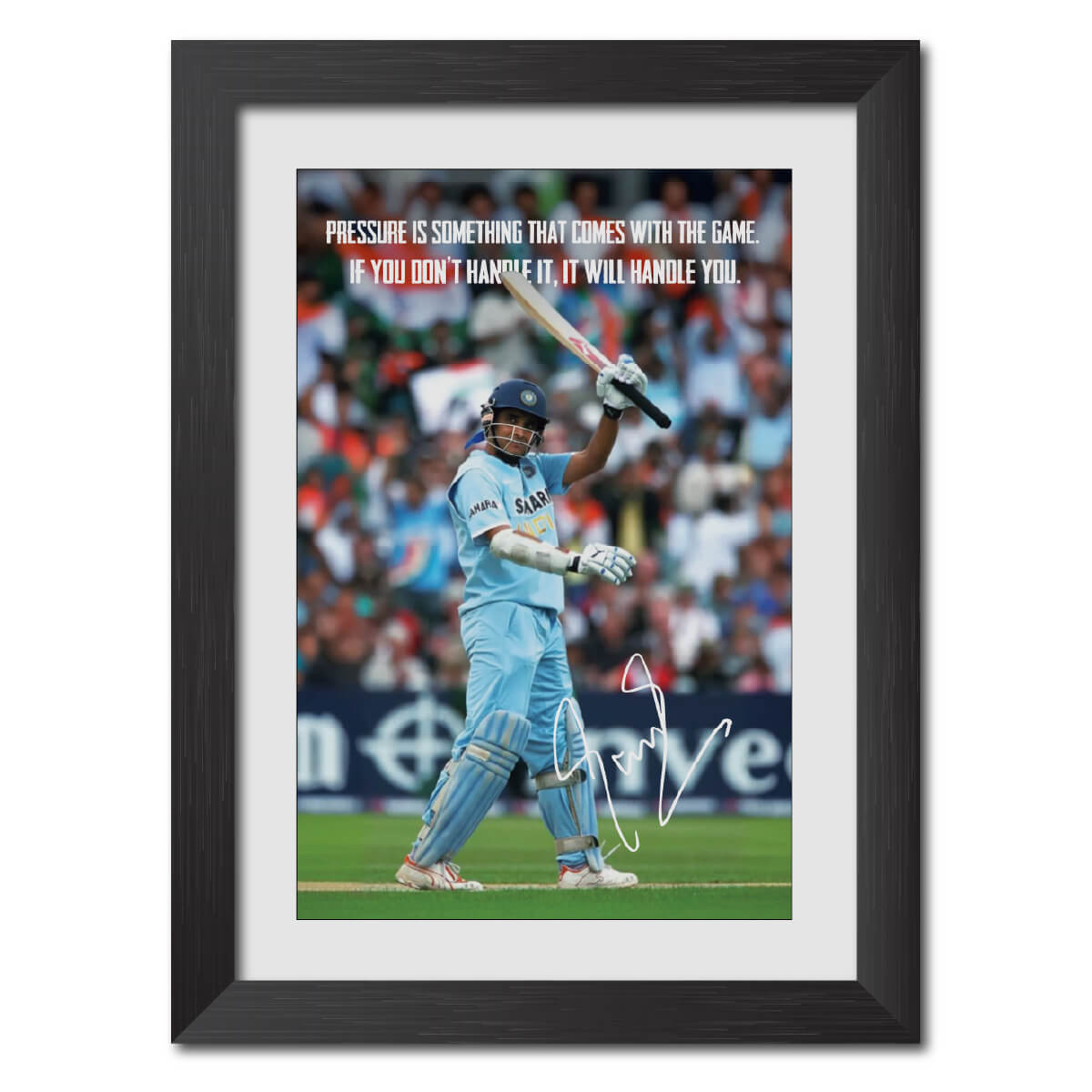 Sourav Ganguli Quotes India Cricket Team Poster Framed Painting