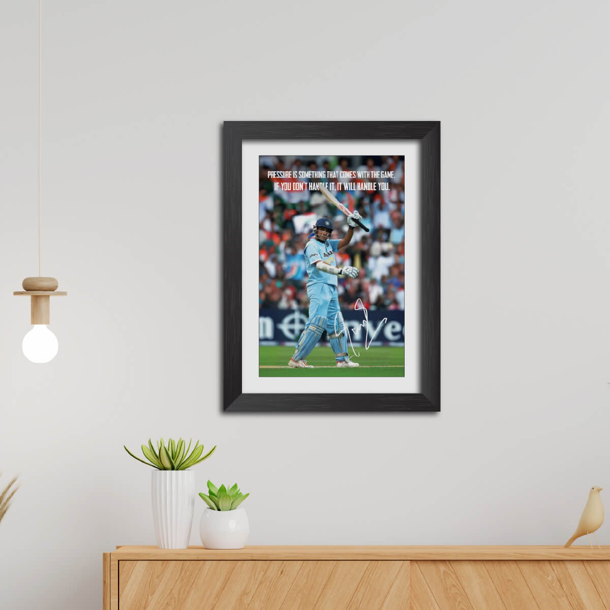 Sourav Ganguli Quotes India Cricket Team Poster Framed Painting