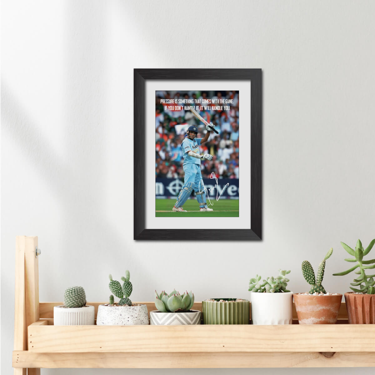 Sourav Ganguli Quotes India Cricket Team Poster Framed Painting