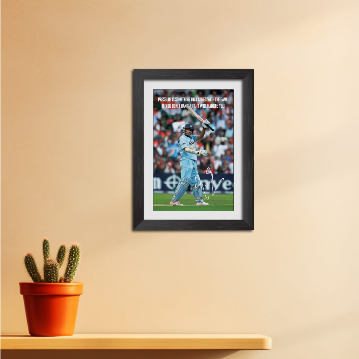 Sourav Ganguli Quotes India Cricket Team Poster Framed Painting