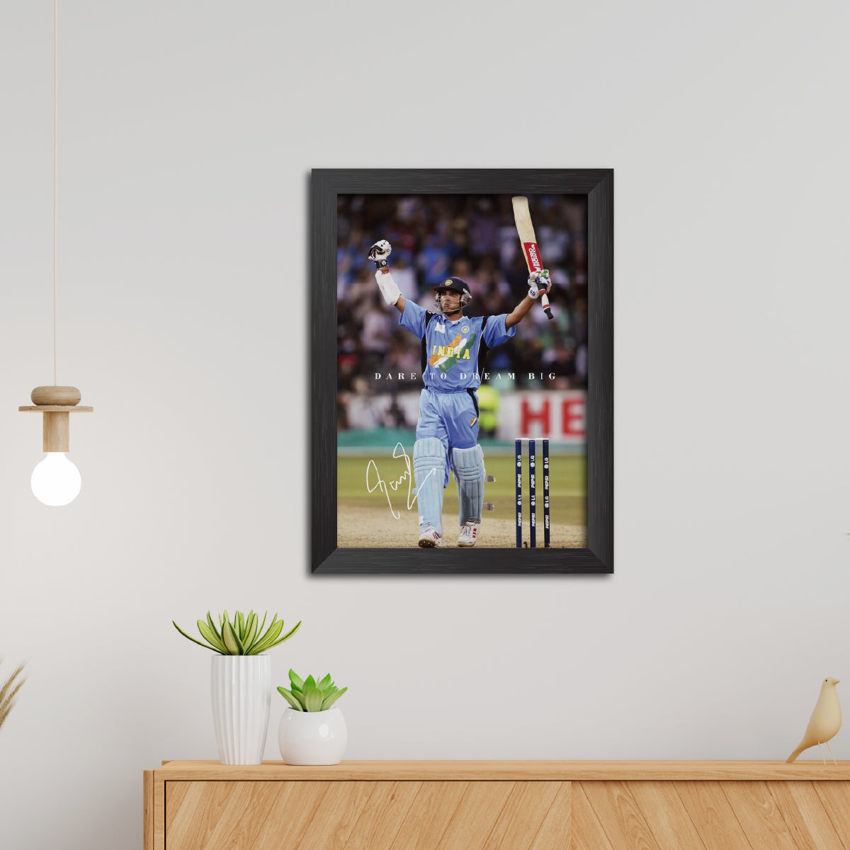 Sourav Ganguli Quotes India Cricket Team Poster Framed Painting