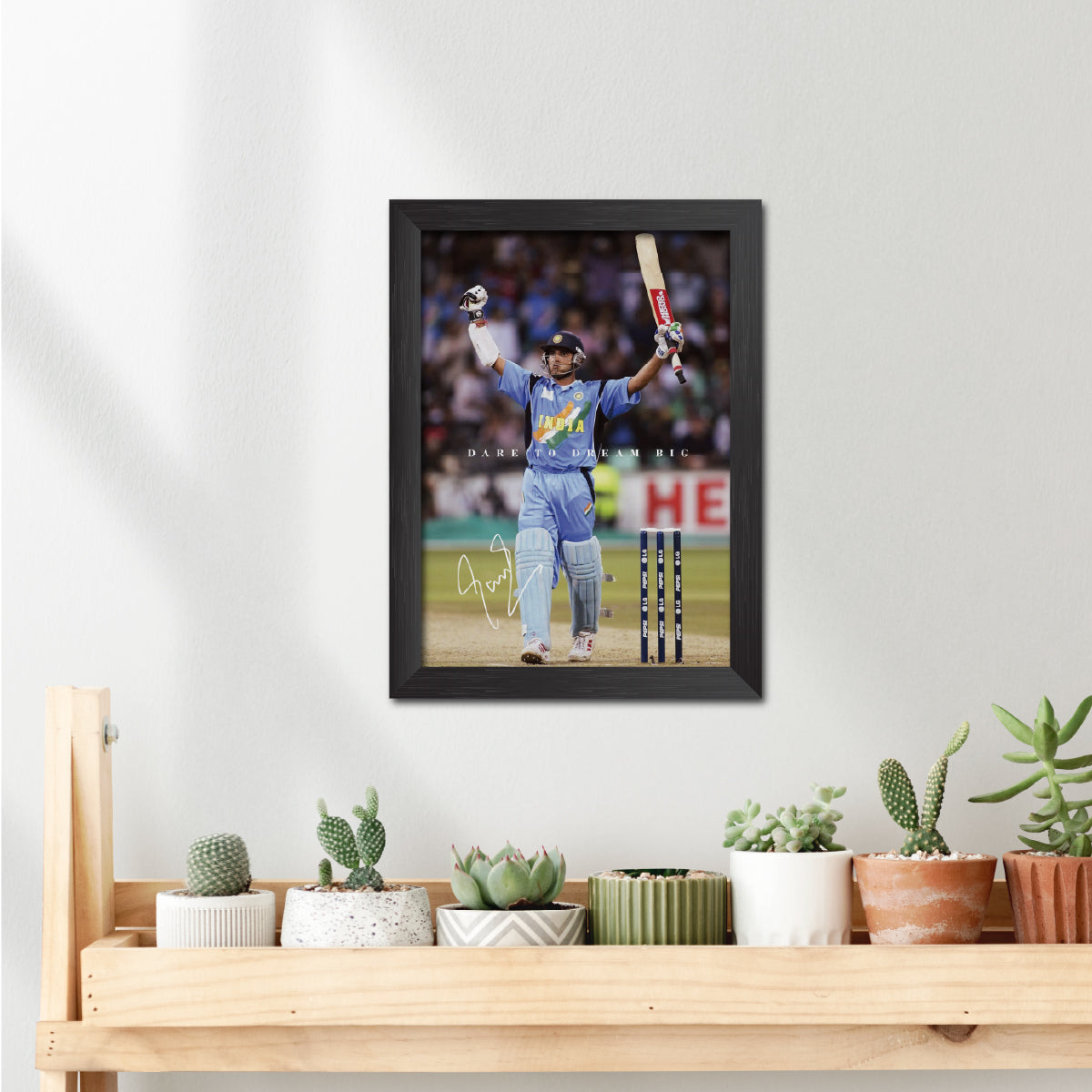 Sourav Ganguli Quotes India Cricket Team Poster Framed Painting