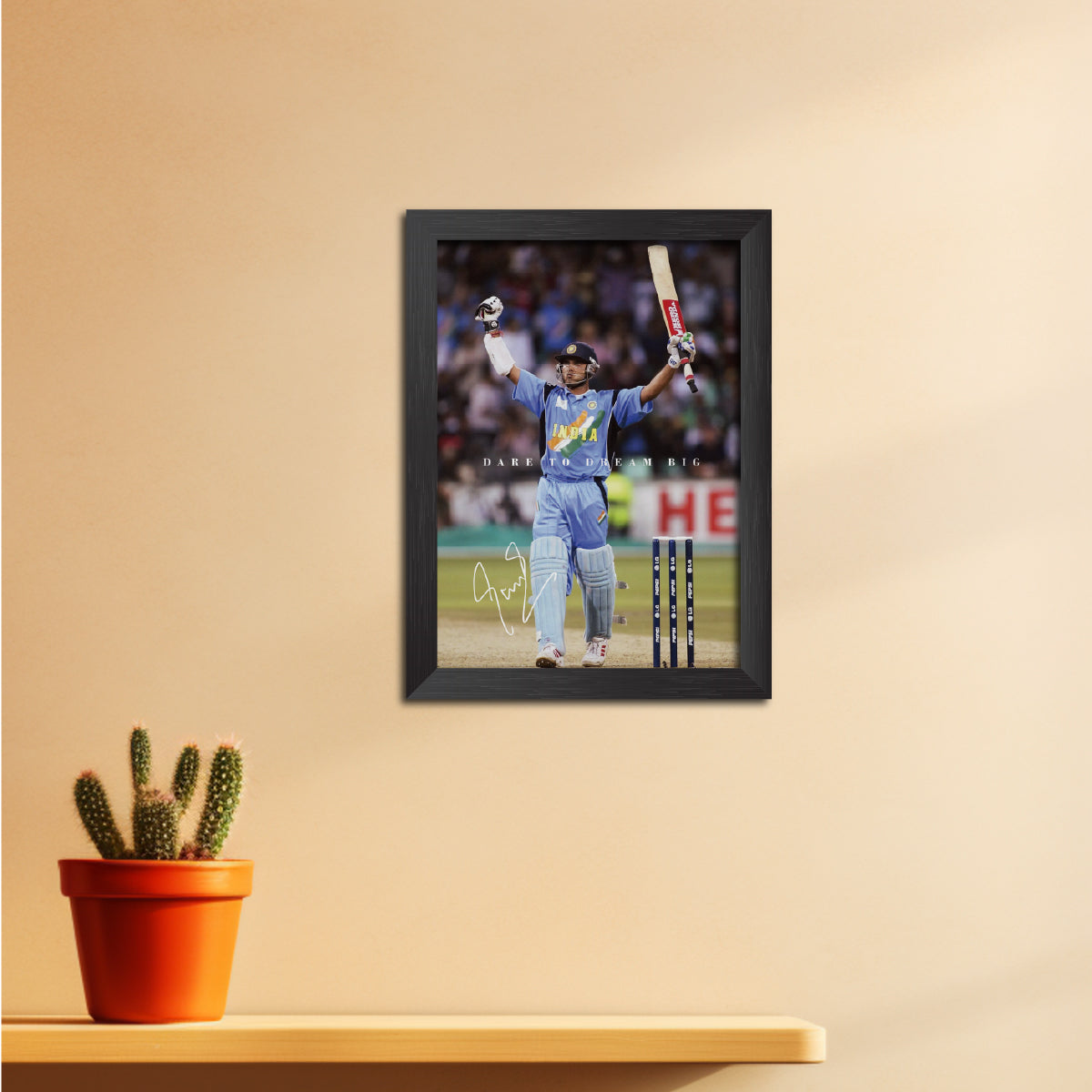 Sourav Ganguli Quotes India Cricket Team Poster Framed Painting