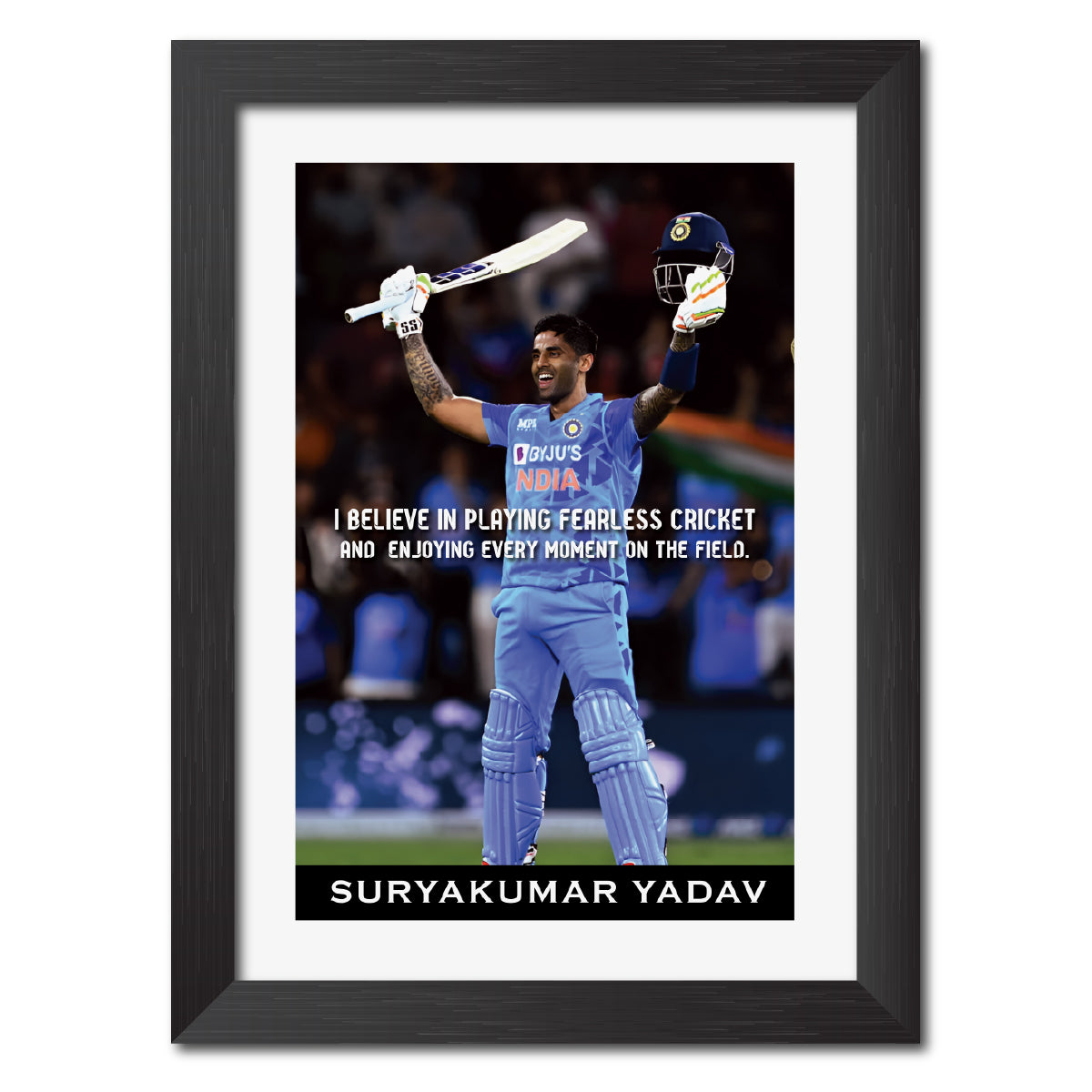 Suryakumar Yadav Quotes India Cricket Team Poster Framed Painting