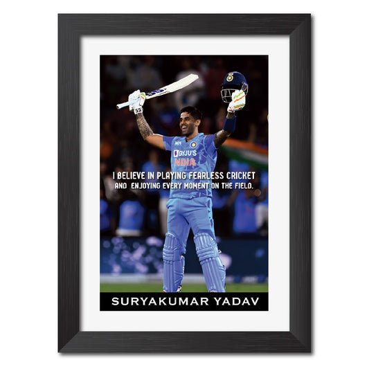 Suryakumar Yadav Quotes India Cricket Team Poster Framed Painting