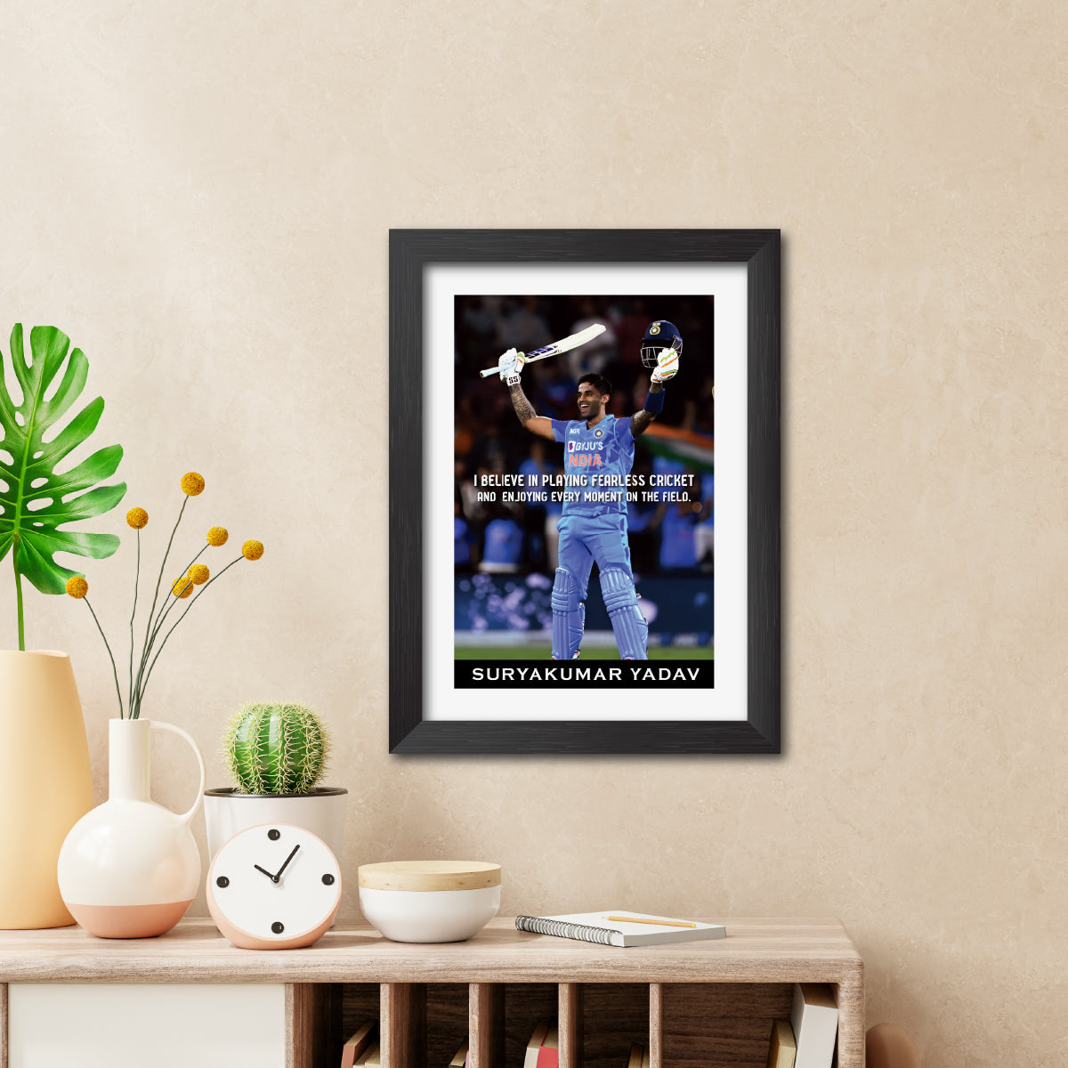 Suryakumar Yadav Quotes India Cricket Team Poster Framed Painting
