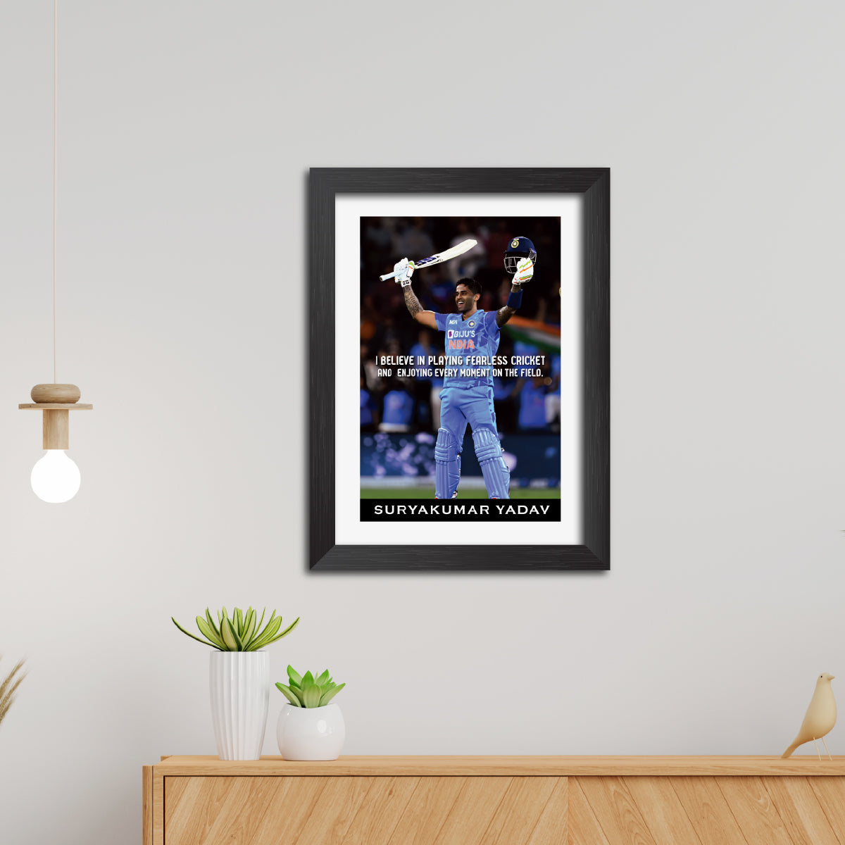 Suryakumar Yadav Quotes India Cricket Team Poster Framed Painting