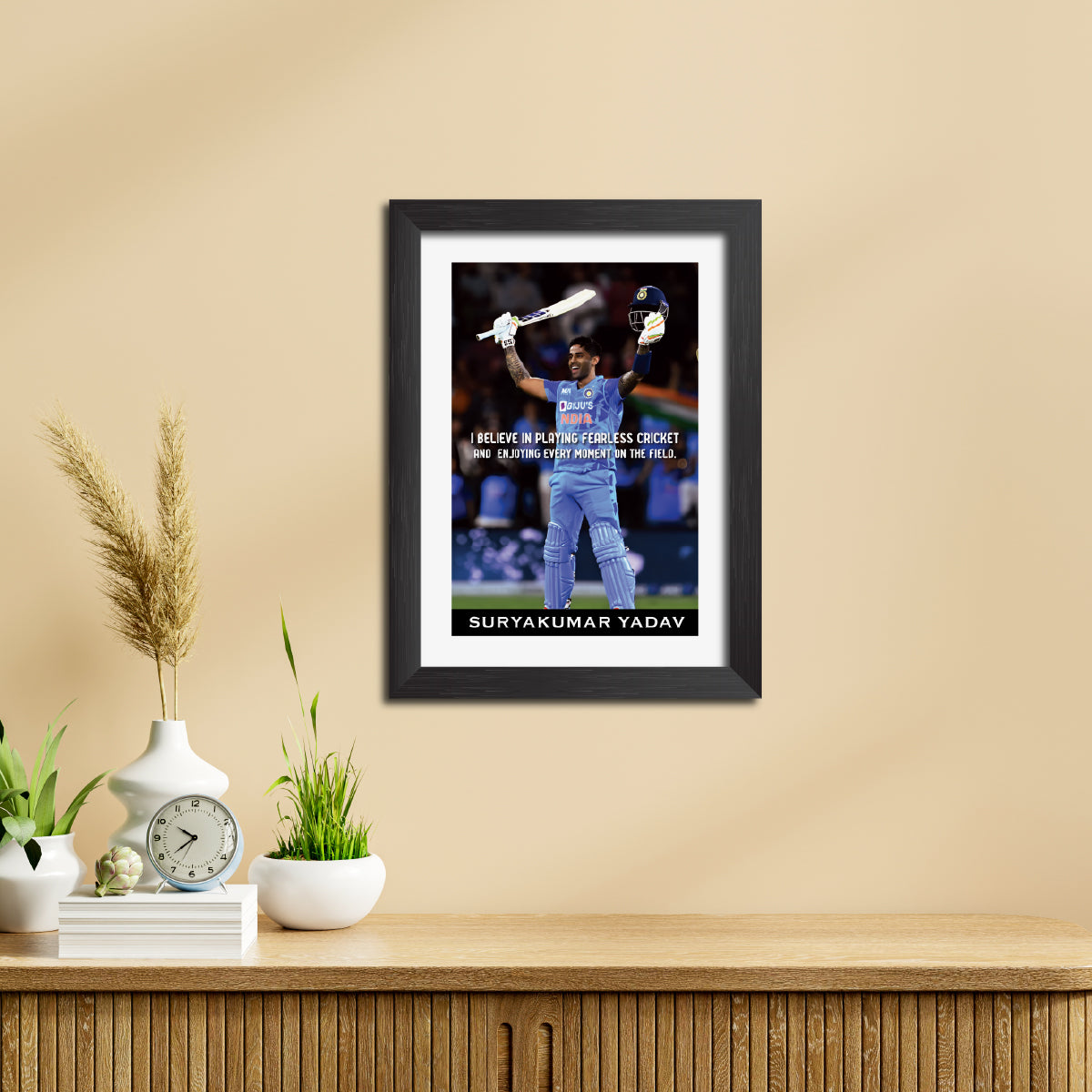 Suryakumar Yadav Quotes India Cricket Team Poster Framed Painting