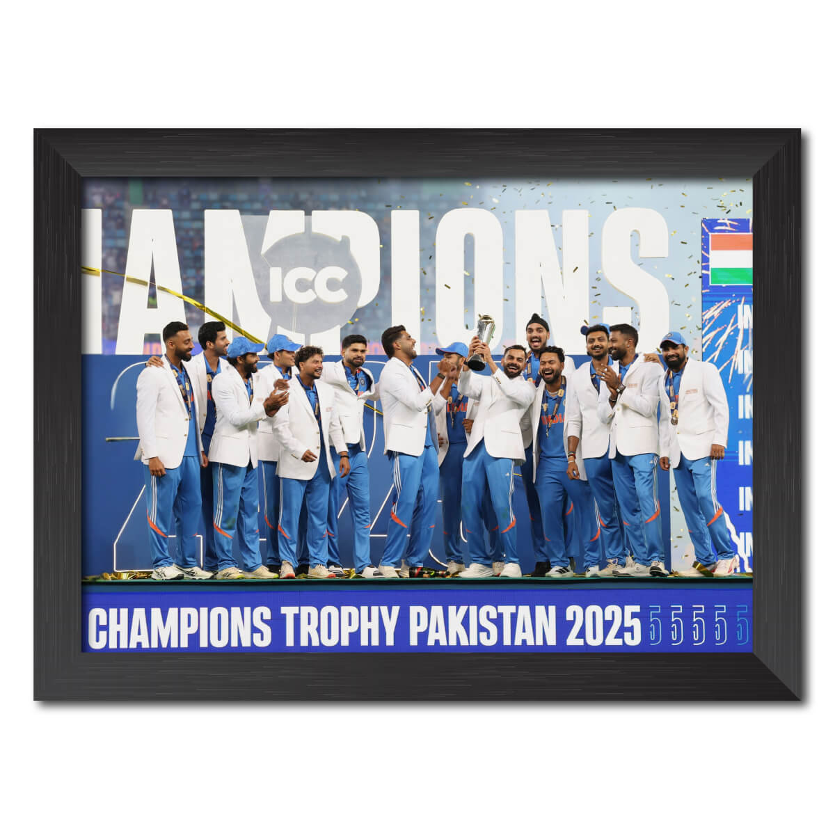 India Champions Trophy Celebration Poster Framed Painting