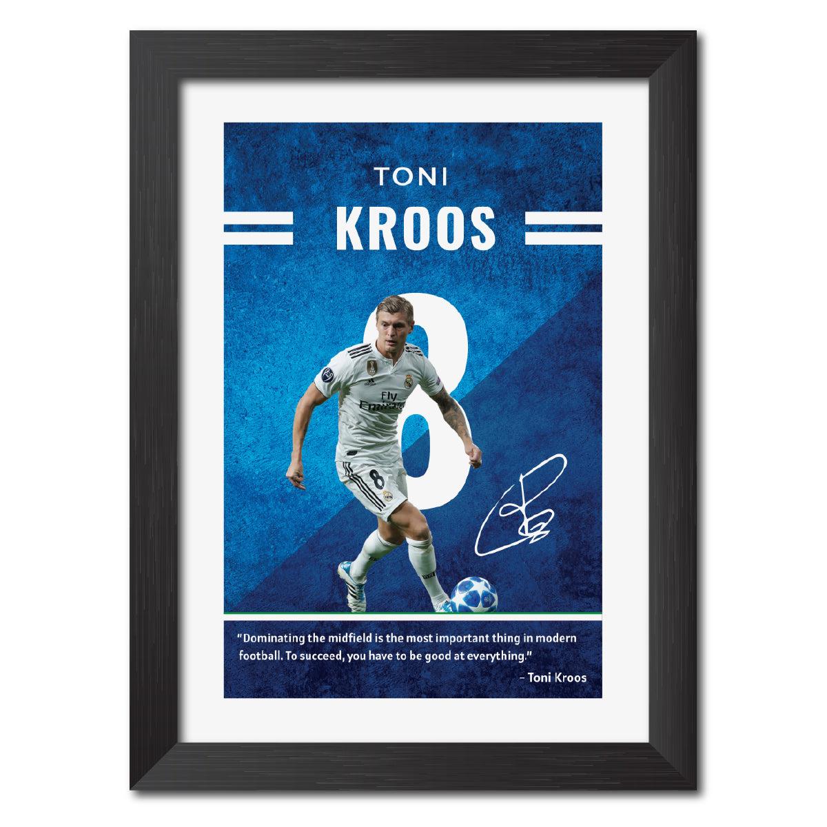 Tony Kroos Quotes Real Madrid Football Poster Framed Painting