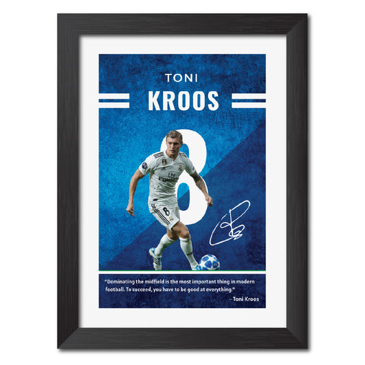 Tony Kroos Quotes Real Madrid Football Poster Framed Painting