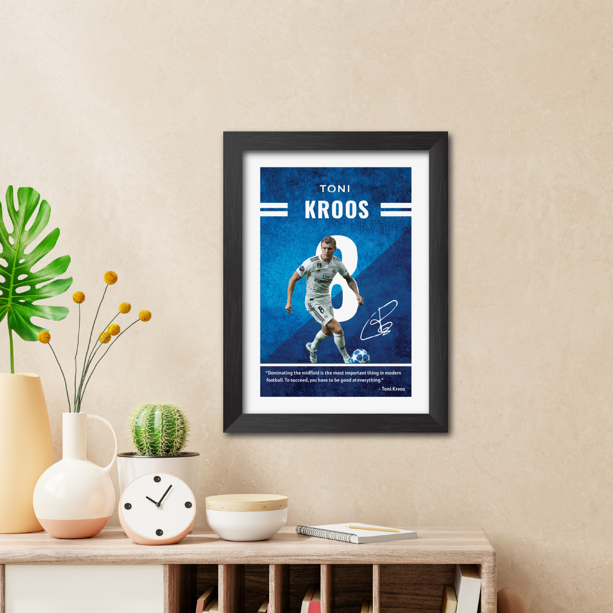 Tony Kroos Quotes Real Madrid Football Poster Framed Painting