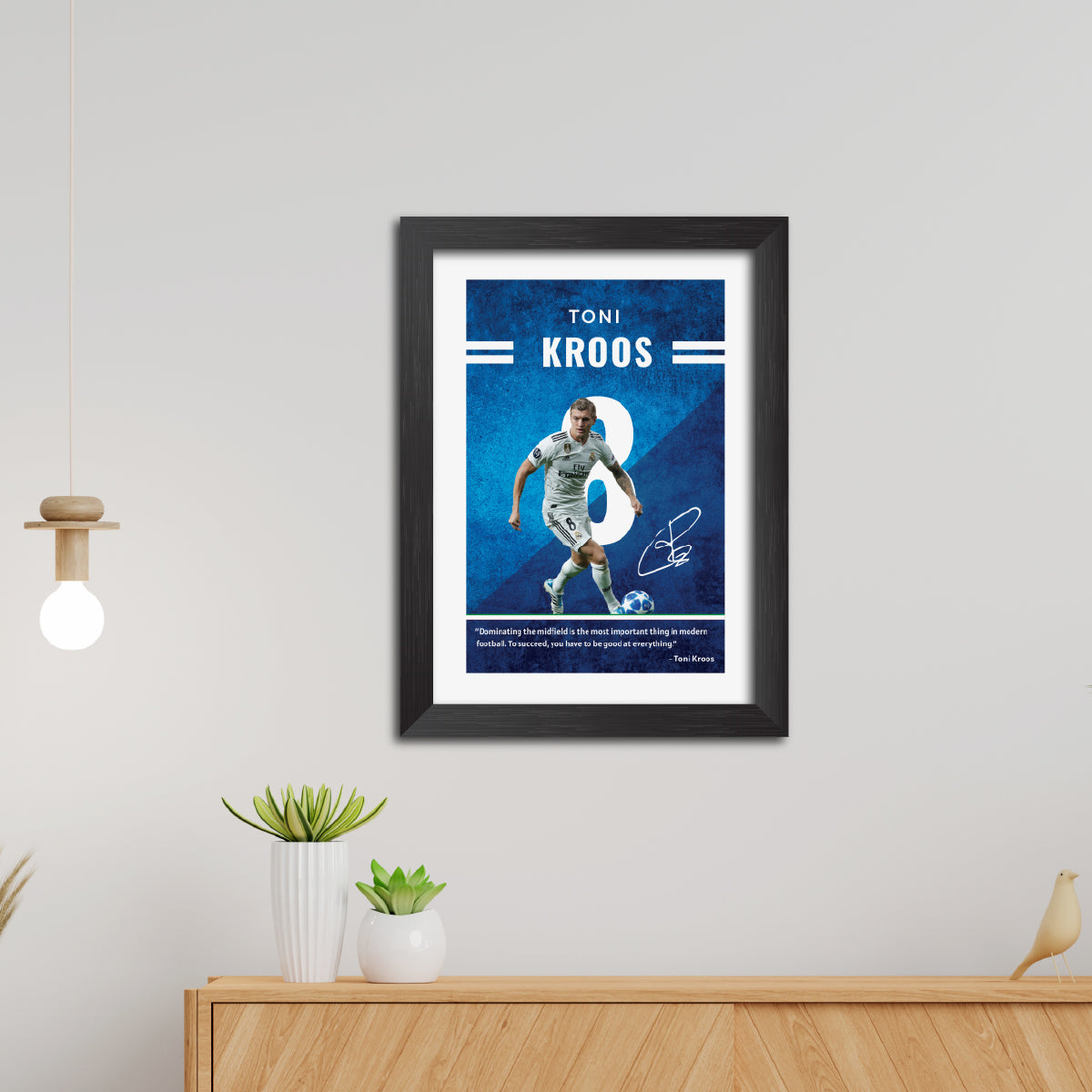 Tony Kroos Quotes Real Madrid Football Poster Framed Painting