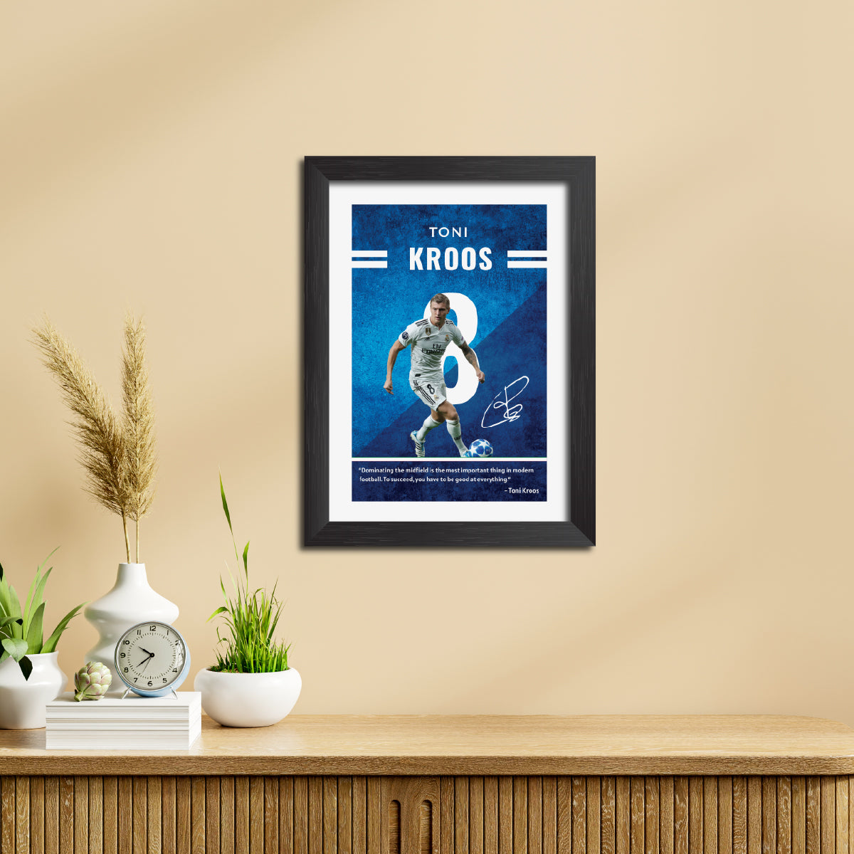 Tony Kroos Quotes Real Madrid Football Poster Framed Painting