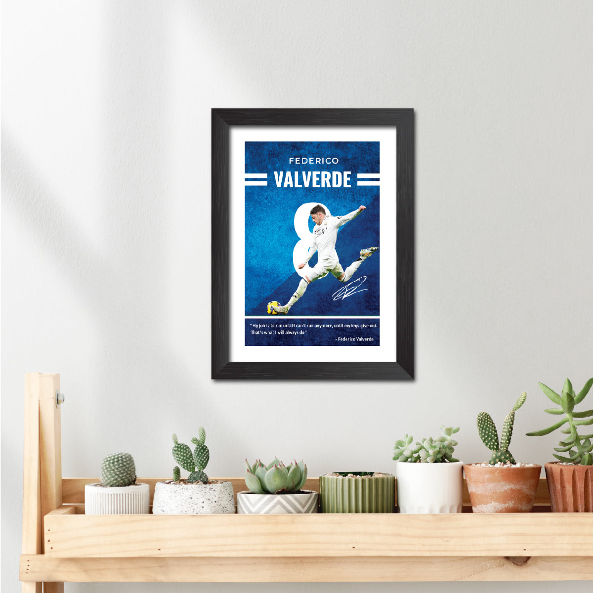 Fede Valverde Quotes Real Madrid Football Poster Framed Painting
