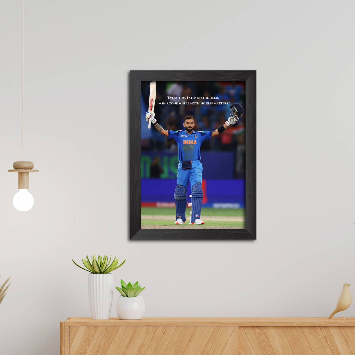 Virat Kohli Quotes India Cricket Team Poster Framed Painting-4