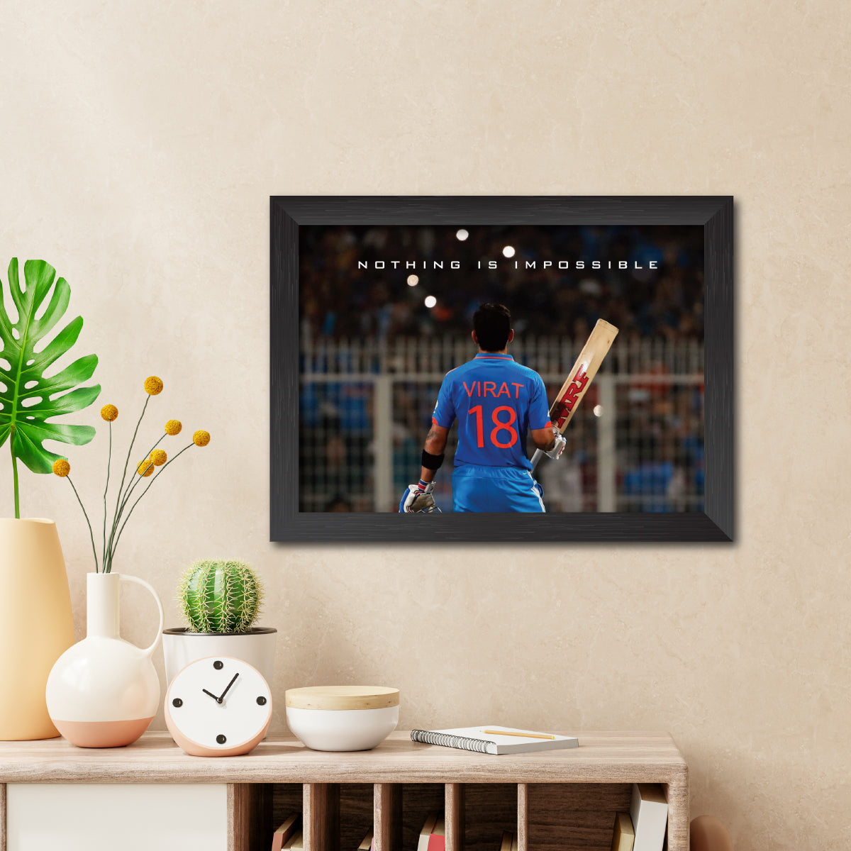 Virat Kohli Quotes India Cricket Team Poster Framed Painting-2