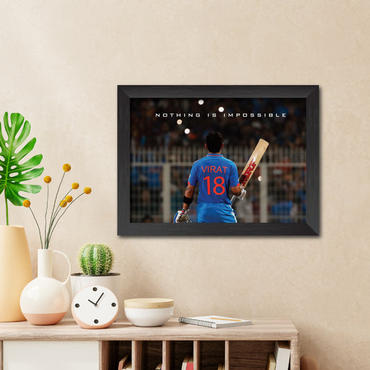 Virat Kohli Quotes India Cricket Team Poster Framed Painting-2